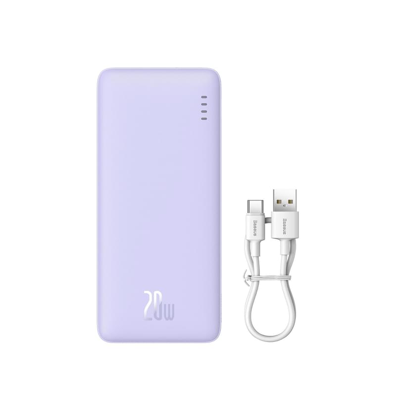 Внешний аккумулятор Baseus, Airpow 20000mAh 20W + каб, Violet (BAS-P1002280451300) - фото #0, Technodom.kz