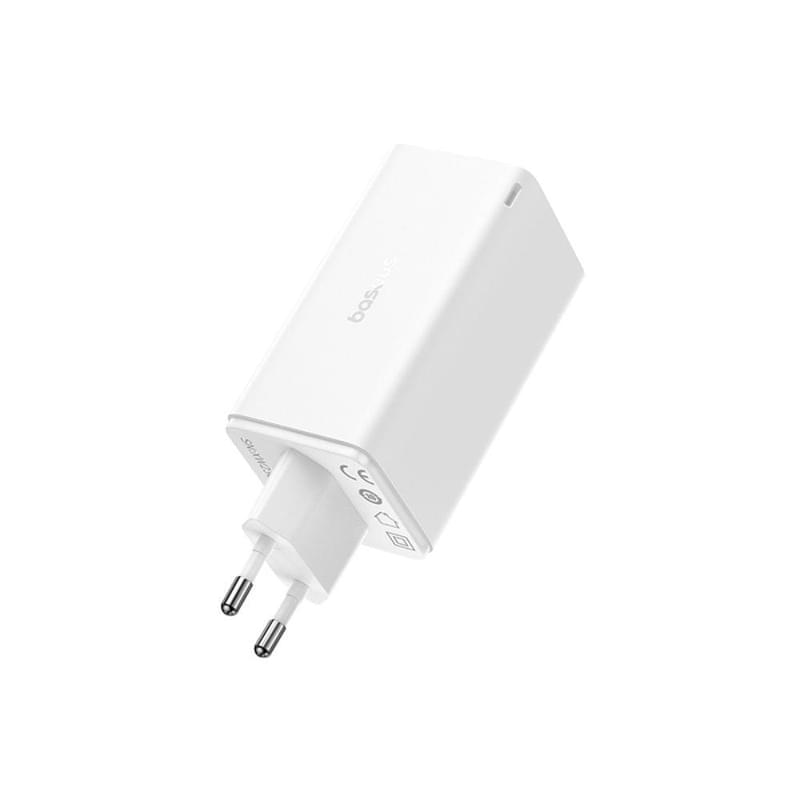 Адаптер питания Baseus, GaN6 USB-C*2+A*2 100W с каб, White (BAS-P1016270521200) - фото #12, Technodom.kz