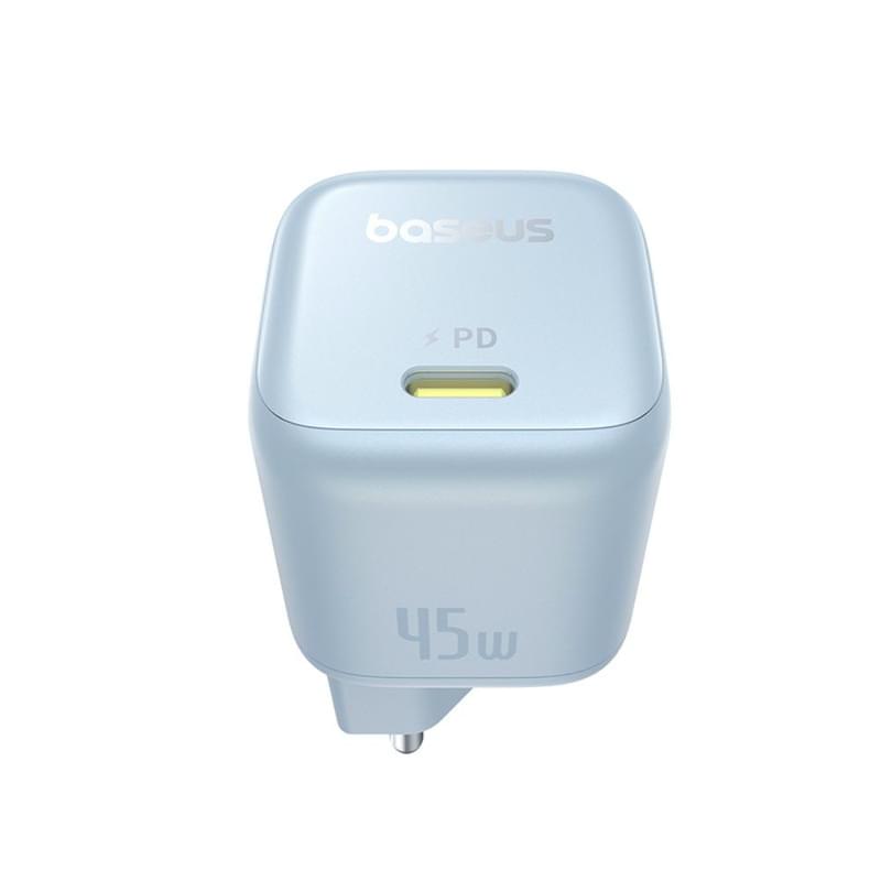 Адаптер питания Baseus, PicoGo GaN USB-C 45W, Blue (BAS-P1017680031300) - фото #2, Technodom.kz