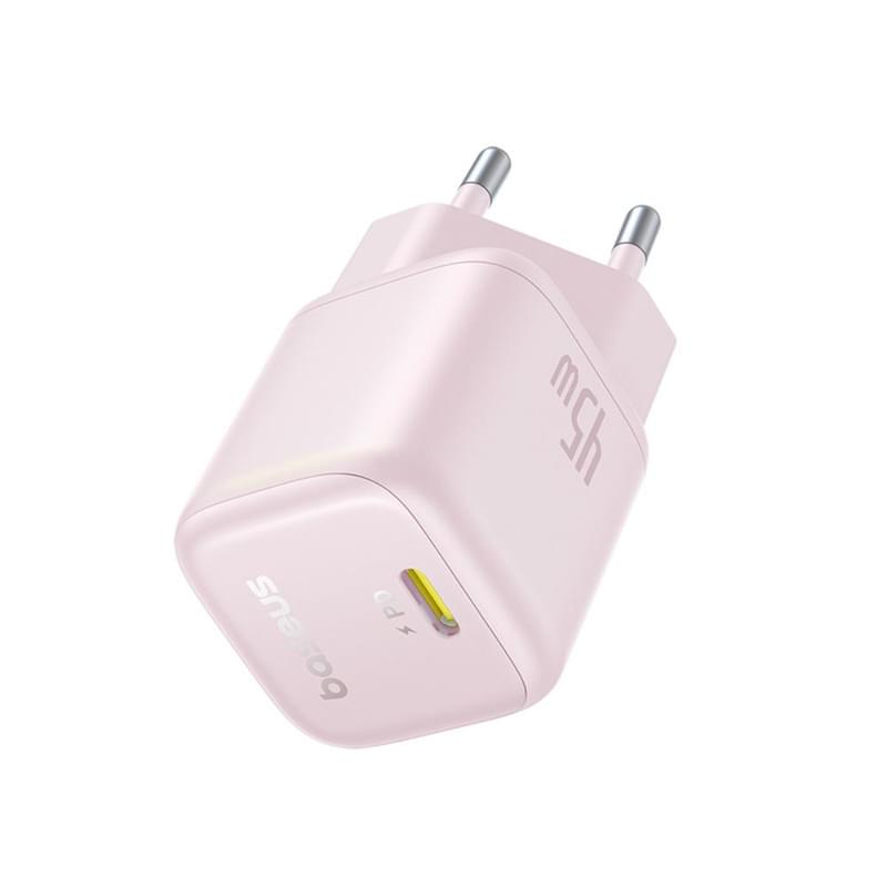 Адаптер питания Baseus, PicoGo GaN USB-C 45W, Pink (BAS-P1017680041300) - фото #1, Technodom.kz