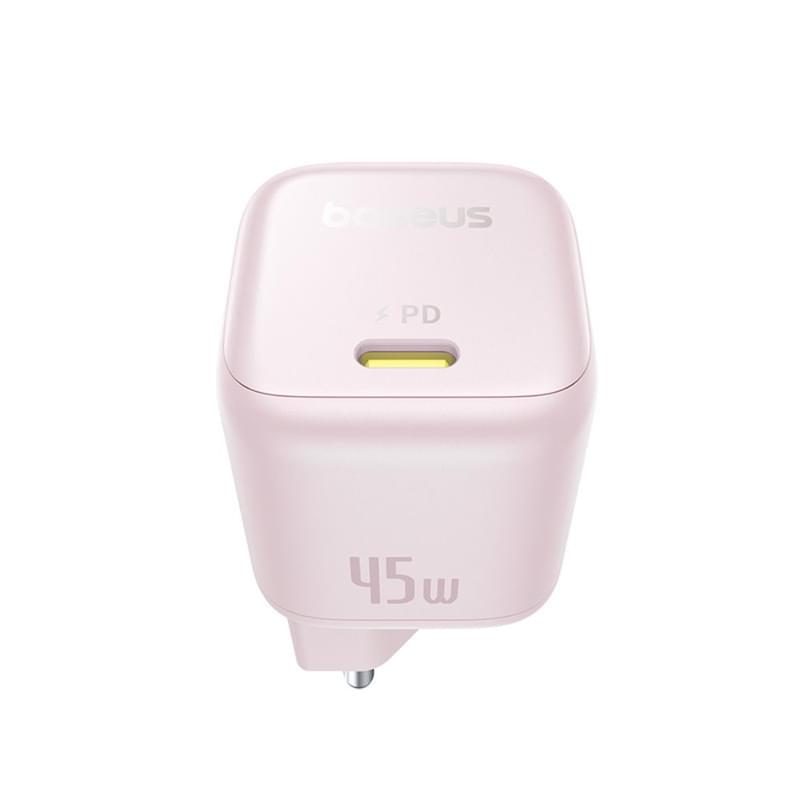 Адаптер питания Baseus, PicoGo GaN USB-C 45W, Pink (BAS-P1017680041300) - фото #2, Technodom.kz