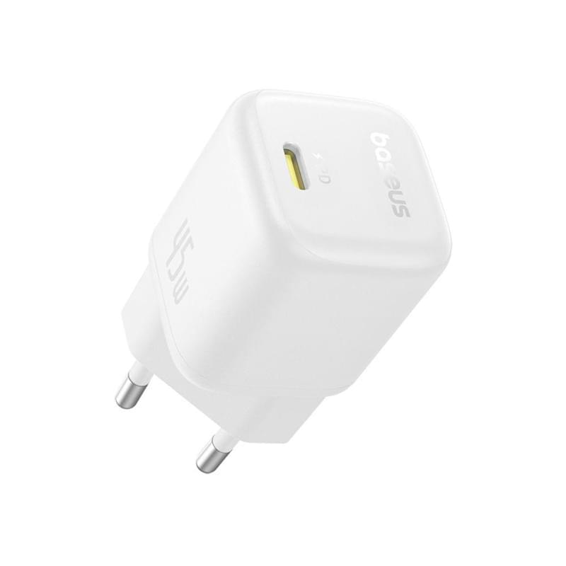 Адаптер питания Baseus, PicoGo GaN USB-C 45W, White (BAS-P1017680021300) - фото #0, Technodom.kz