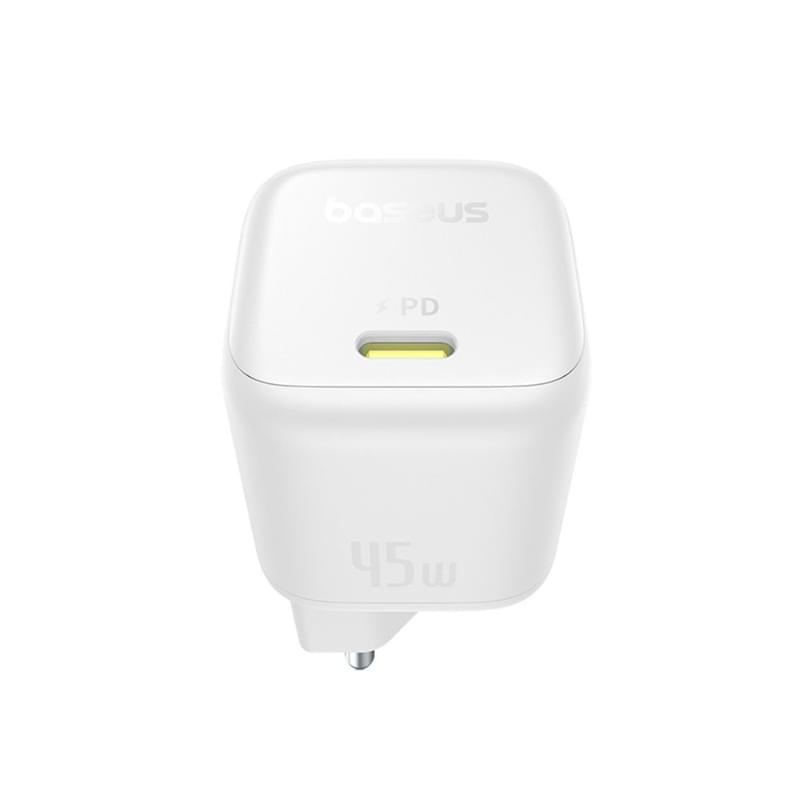 Адаптер питания Baseus, PicoGo GaN USB-C 45W, White (BAS-P1017680021300) - фото #2, Technodom.kz