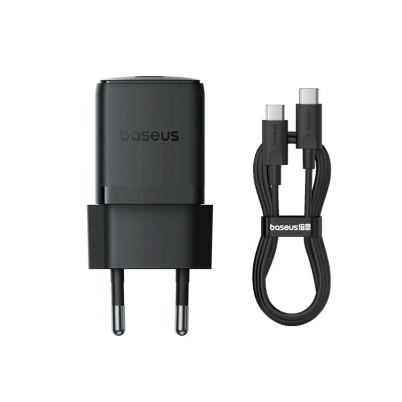 Адаптер питания Baseus, Palm USB-C 30W с каб, Black (BAS-P1011160511301) - фото #17, Technodom.kz