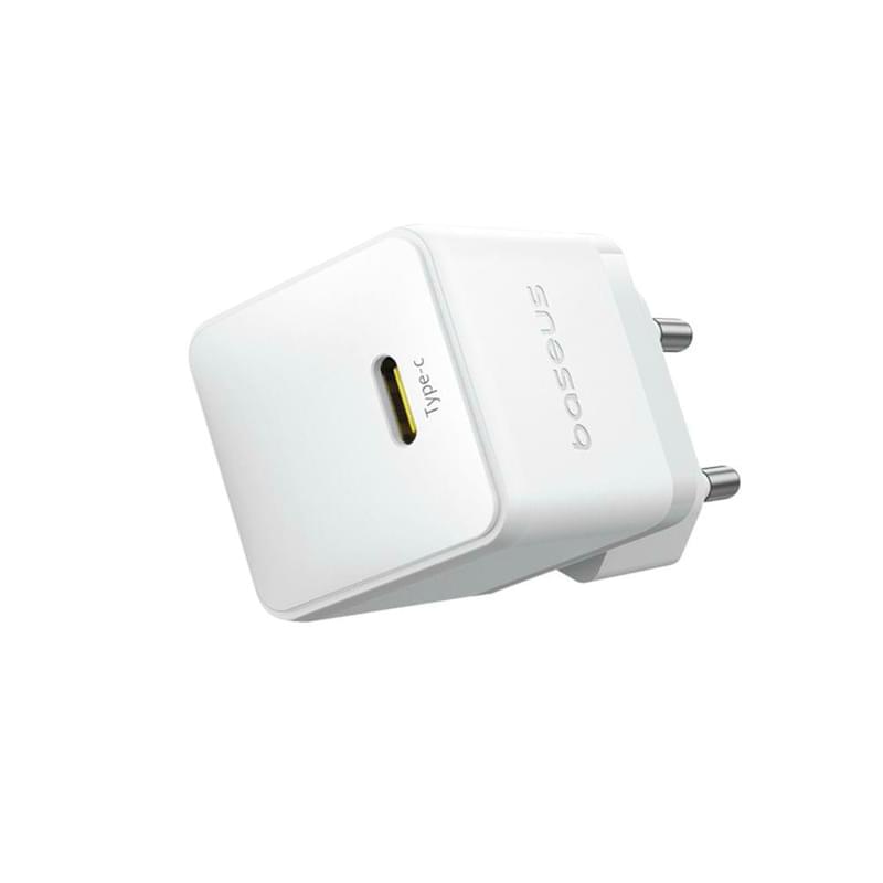 Адаптер питания Baseus, Palm USB-C 30W с каб, White (BAS-P1011160521301) - фото #8, Technodom.kz