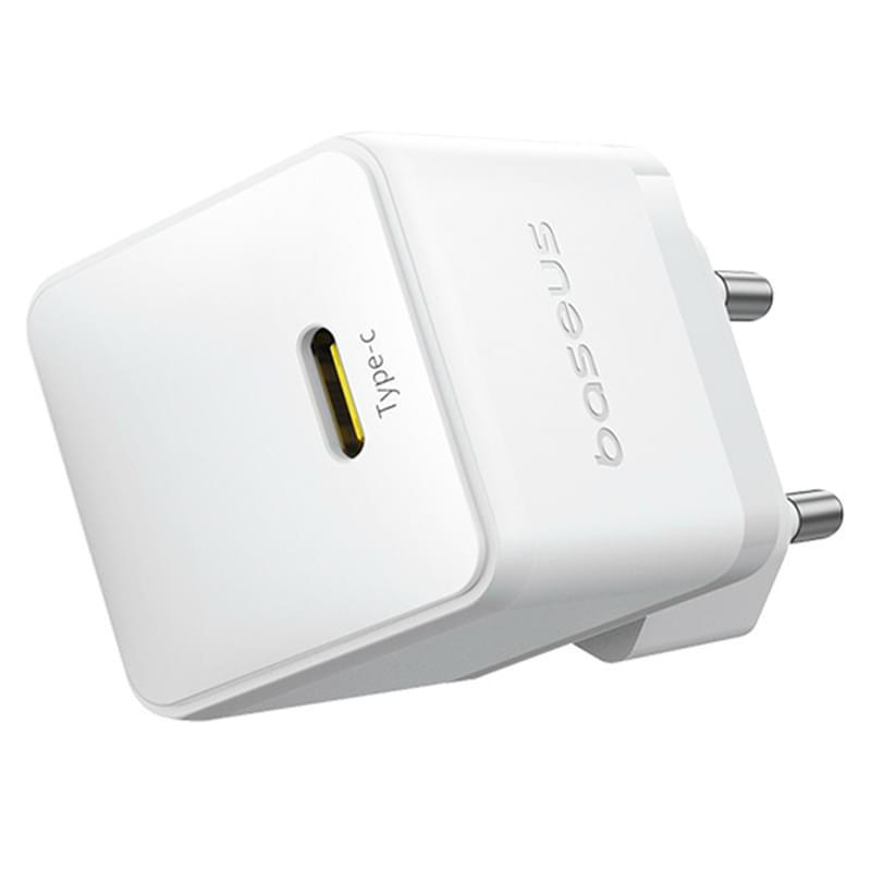 Адаптер питания Baseus, Palm USB-C 30W, White (BAS-P1011160521300) - фото #2, Technodom.kz