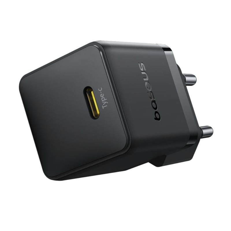 Адаптер питания Baseus, Palm USB-C 20W с каб, Black (BAS-P1011160211301) - фото #2, Technodom.kz