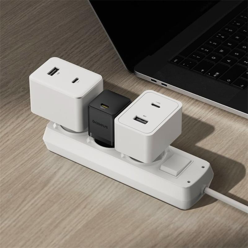Адаптер питания Baseus, Palm USB-C 20W с каб, Black (BAS-P1011160211301) - фото #7, Technodom.kz
