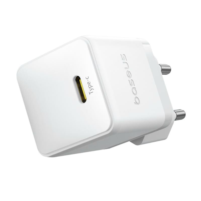 Адаптер питания Baseus, Palm USB-C 20W, White (BAS-P1011160221300) - фото #2, Technodom.kz