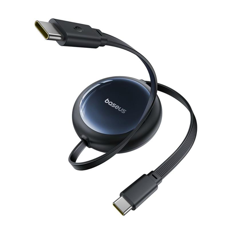 Кабель Baseus, USB-C->C NS 100W 1.5m, Black (BAS-P1037090012300) - фото #1, Technodom.kz