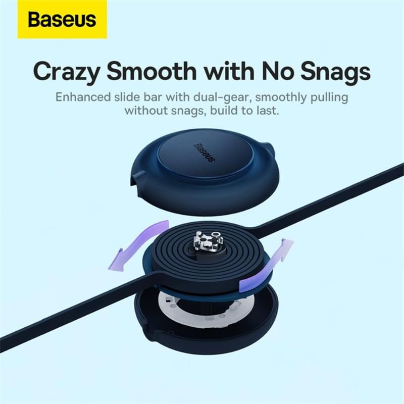 Кабель Baseus, USB-A->C+A+8pinBM 1.1m3.5A, Blue (BAS-CAMJ010003) - фото #15, Technodom.kz