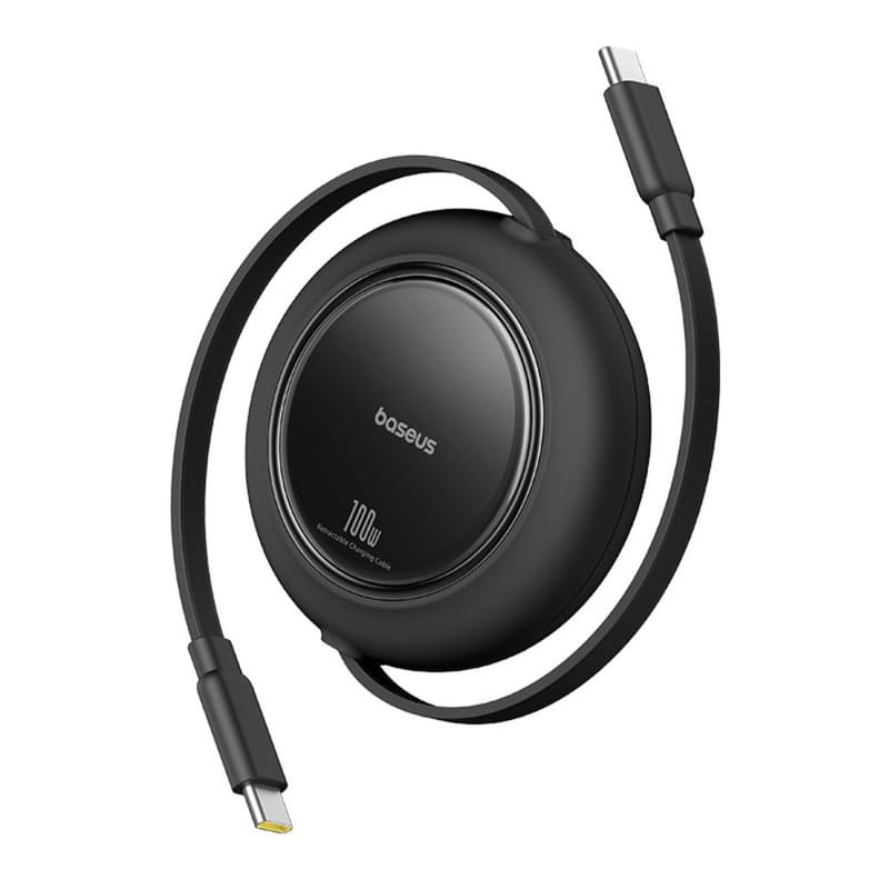Кабель Baseus, USB-C->C F2P 100W 1.5m, Black (BAS-P1036450011300) - фото #1, Technodom.kz