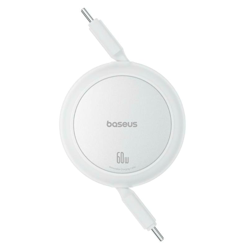 Кабель Baseus, USB-C->C F2P 60W 1m, White (BAS-P1036450021101) - фото #0, Technodom.kz
