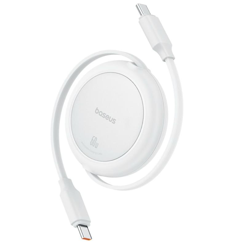 Кабель Baseus, USB-C->C F2P 60W 1m, White (BAS-P1036450021101) - фото #1, Technodom.kz