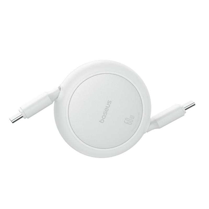 Кабель Baseus, USB-C->C F2P 60W 1m, White (BAS-P1036450021101) - фото #3, Technodom.kz