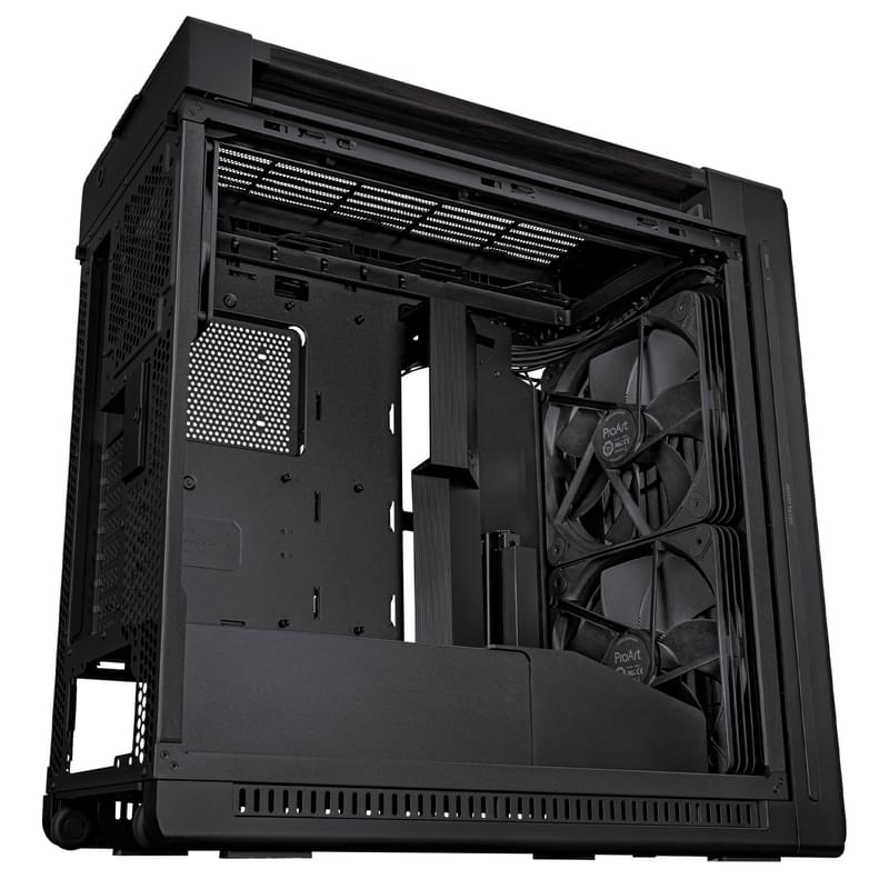 Кейс ASUS PROART PA602 WOOD TG PWM Mid Tower,  window, Black mATX [PROART PA602 WOOD TG PWM BLACK] - фото #2, Technodom.kz
