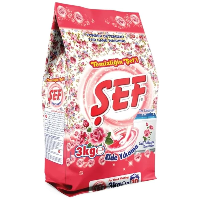 Стиральный порошок Sef Ручная стирка Роза 3 кг (8690058401120) - фото #0, Technodom.kz