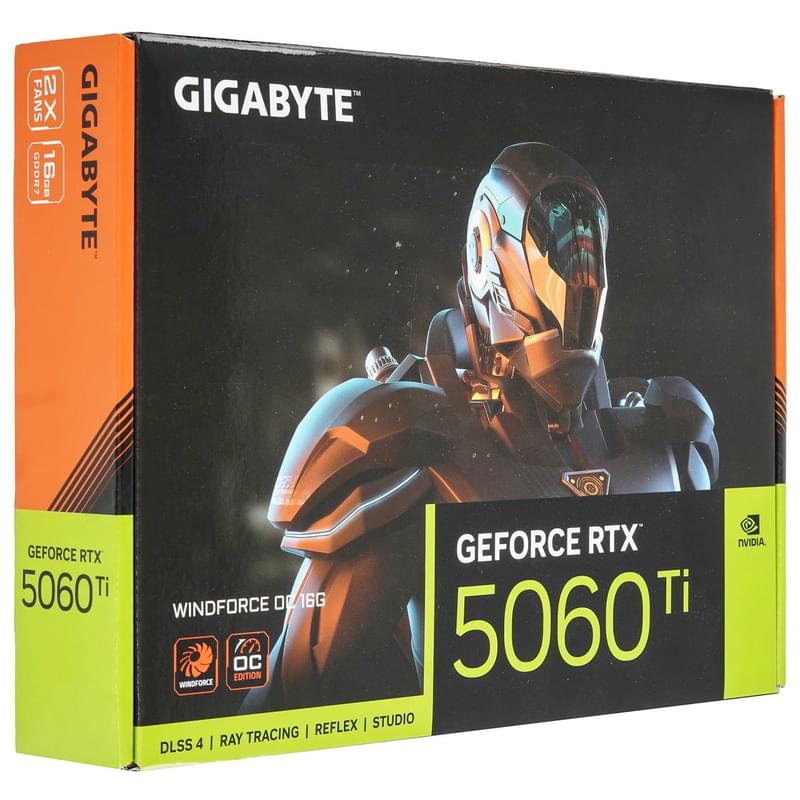 Видеокарта Gigabyte RTX 5060 Ti WINDFORCE 16GB 128bit/G7 (HDMI+3DP)[GV-N506TWF2-16GD] - фото #6, Technodom.kz