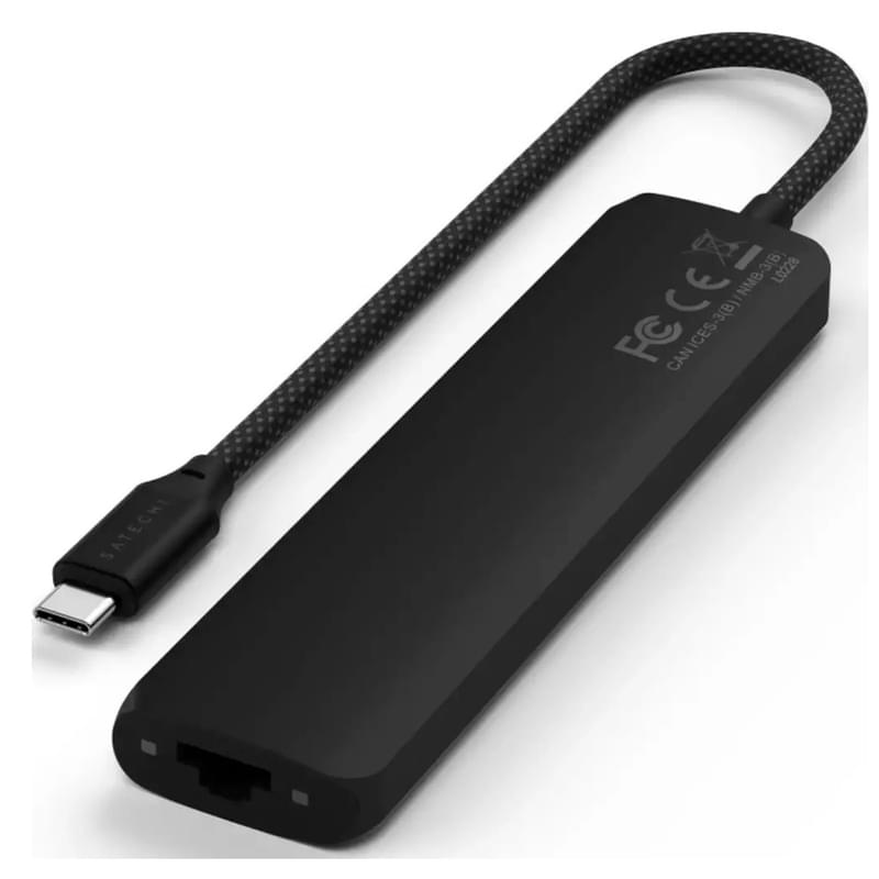 Мульти-портты адаптер Satechi Slim 7, қара - фото #3, Technodom.kz