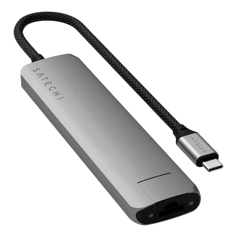 Мульти-портты адаптер Satechi Slim 7, қою сұр - фото #1, Technodom.kz