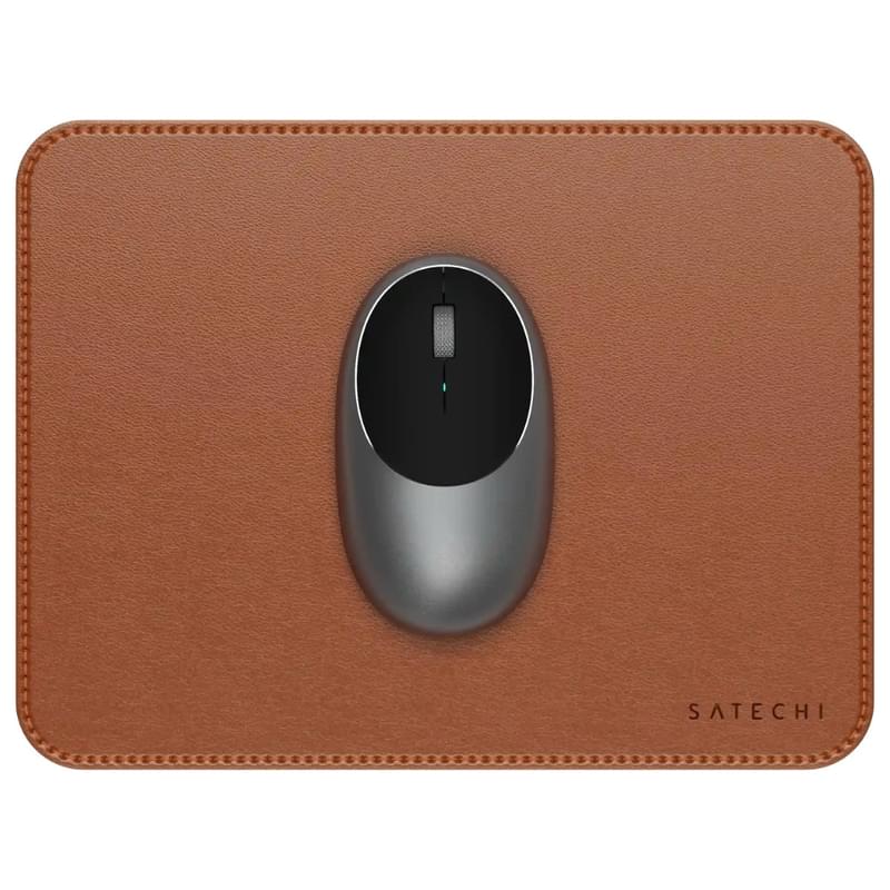 Коврик для мыши Satechi Vegan-Leather Premium Mouse Pad, коричневый - фото #0, Technodom.kz