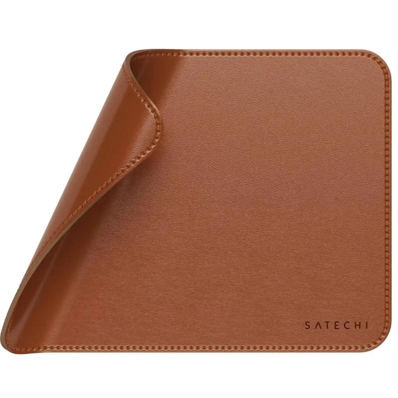 Коврик для мыши Satechi Vegan-Leather Premium Mouse Pad, коричневый - фото #3, Technodom.kz