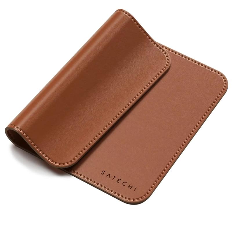Коврик для мыши Satechi Vegan-Leather Premium Mouse Pad, коричневый - фото #4, Technodom.kz