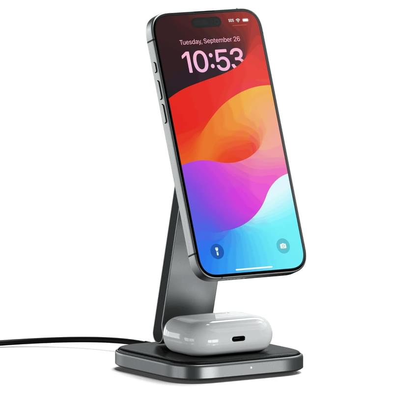 Сымсыз зарядтау Satechi 2-in-1 Qi2 Wireless Charging Stand - фото #0, Technodom.kz Сымсыз зарядтау Satechi 2-in-1 Qi2 Wireless Charging Stand - фото #0, Technodom.kz