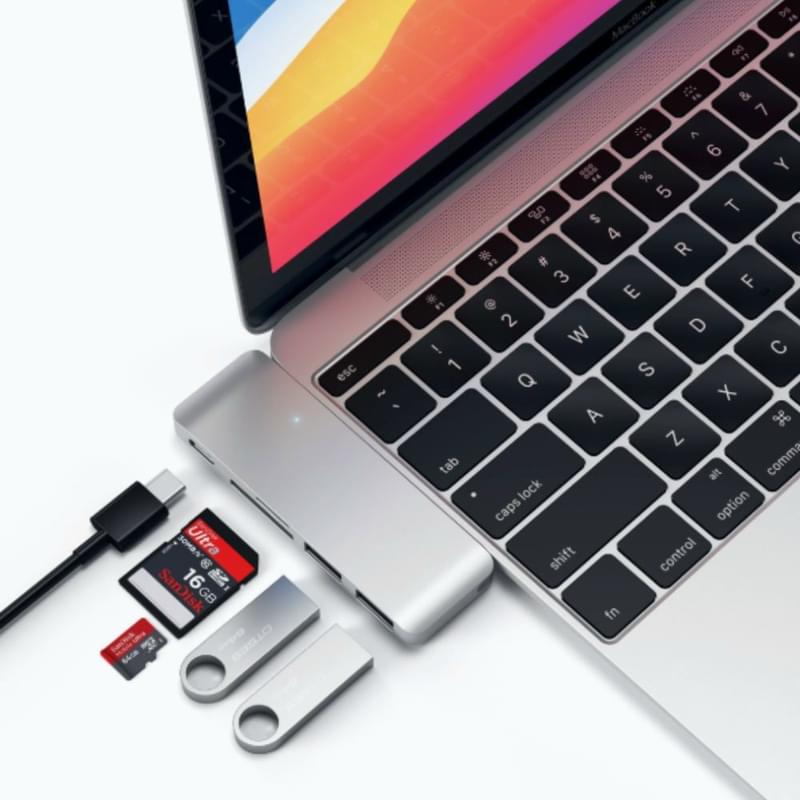 USB-Хаб Satechi Type-C Pass-Through USB-C Charging Port Space Gray - фото #5, Technodom.kz