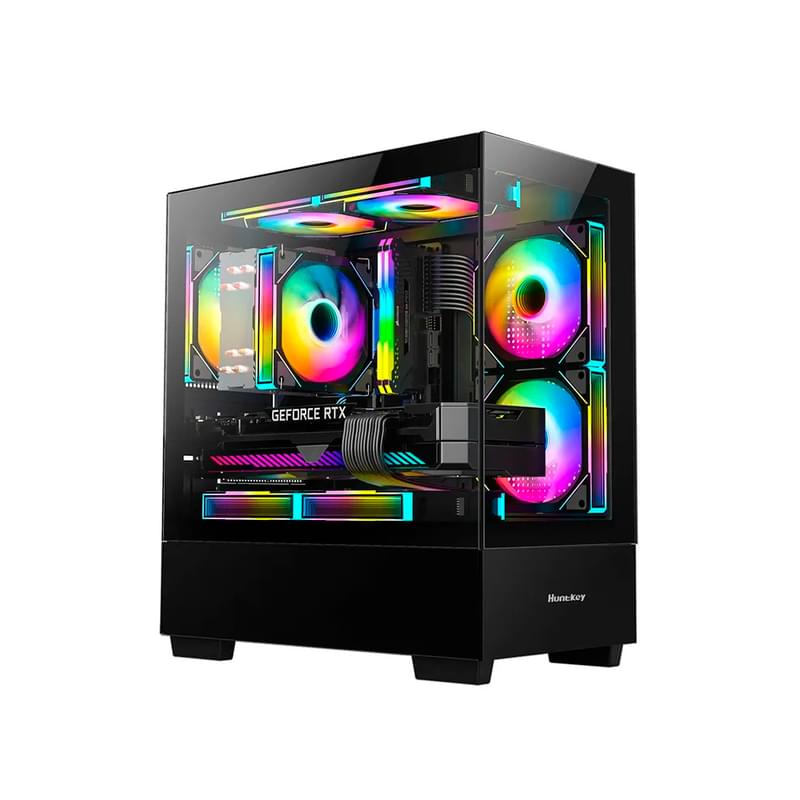 Кейс Huntkey G35 Mini Tower,  window, Black mATX [G35] - фото #0, Technodom.kz