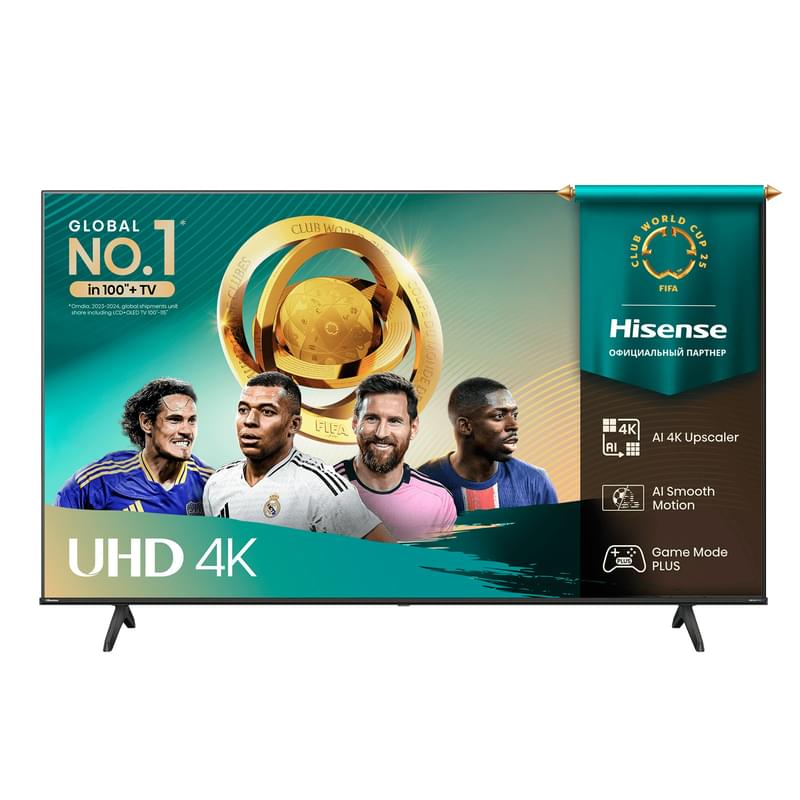 Hisense 43'' 43A6Q UHD Black теледидары - фото #0, Technodom.kz