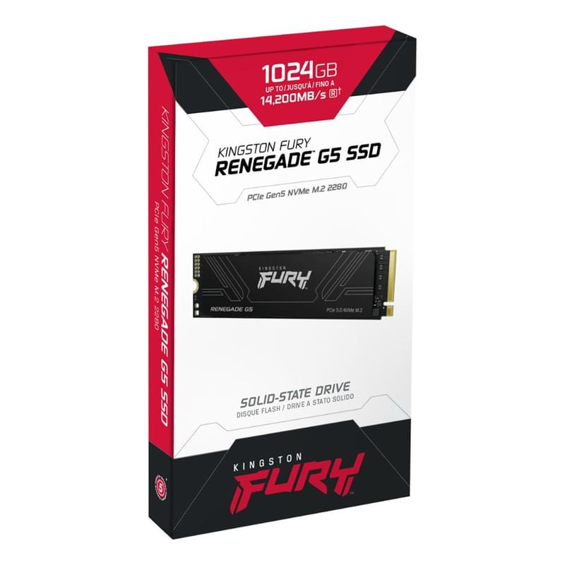 Ішкі SSD M.2 2280 1024GB Kingston FURY Renegade G5 PCIe 5.0x4 NVMe TLC [SFYR2S/1T0] - фото #2, Technodom.kz