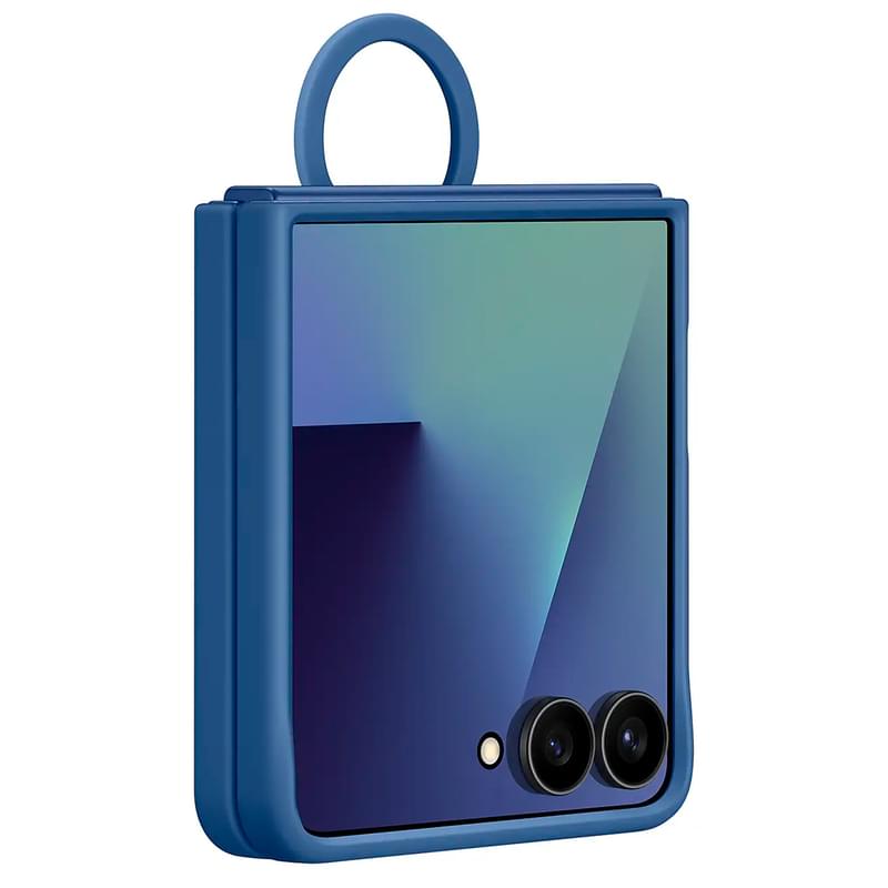 Чехол для смартфона Samsung Galaxy Z Flip7 Ring Case (Silicone) Blue (EF-PF766TNEGRU) - фото #1, Technodom.kz