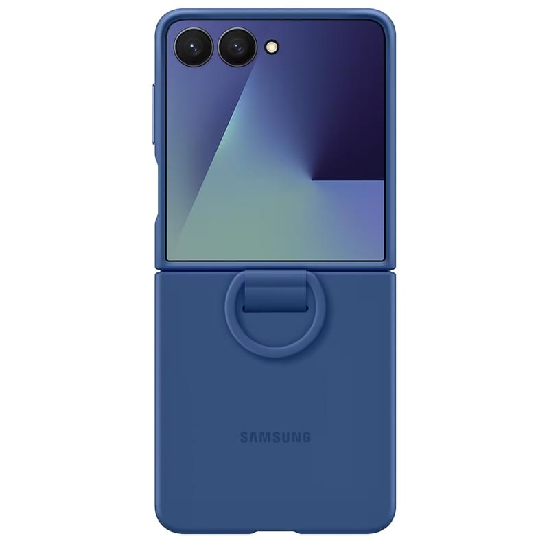 Чехол для смартфона Samsung Galaxy Z Flip7 Ring Case (Silicone) Blue (EF-PF766TNEGRU) - фото #2, Technodom.kz