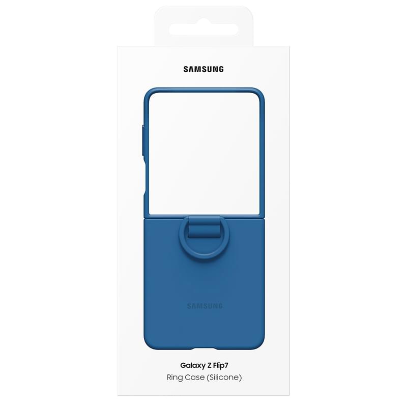Чехол для смартфона Samsung Galaxy Z Flip7 Ring Case (Silicone) Blue (EF-PF766TNEGRU) - фото #6, Technodom.kz