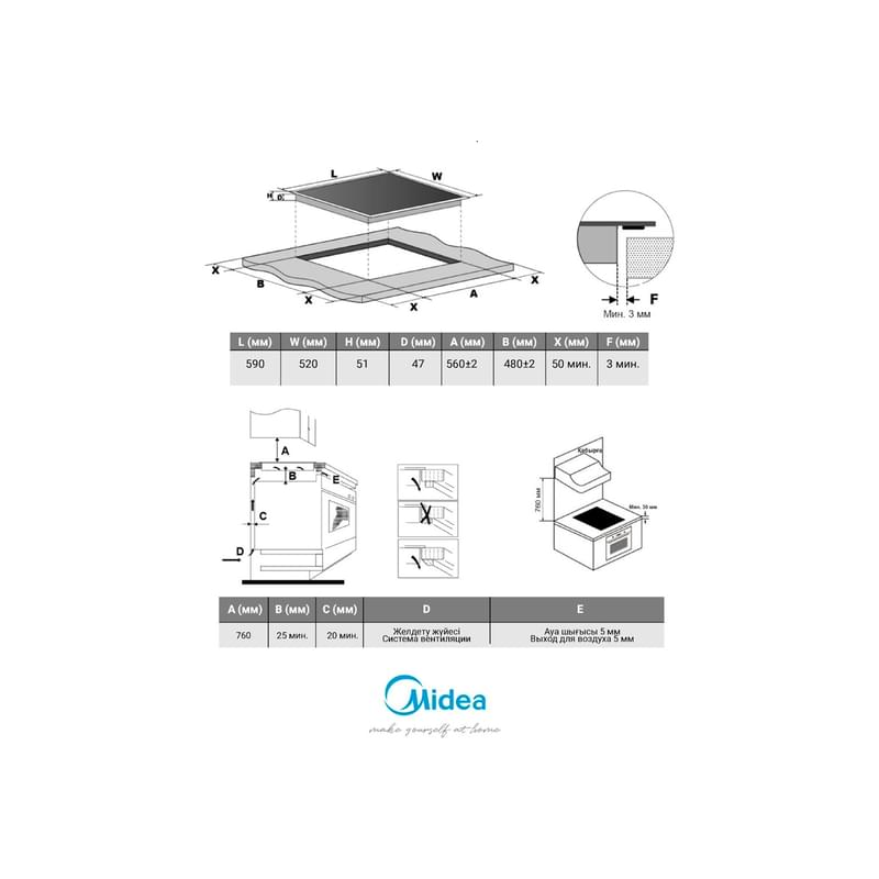 Midea MCH-B633CK кіріктірілген электрлік ас пісіру панелі - фото #3, Technodom.kz