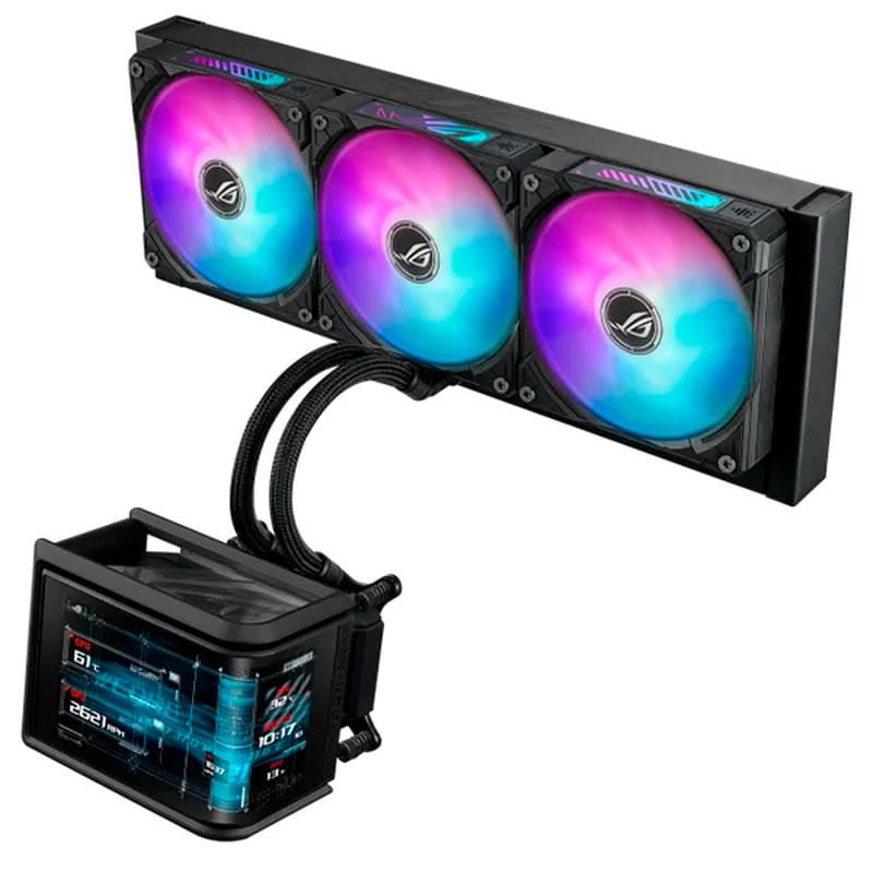 CPU арналған сұйық салқындату жүйесі CPU ASUS ROG Ryuo IV SLC 360 ARGB Black - фото #1, Technodom.kz