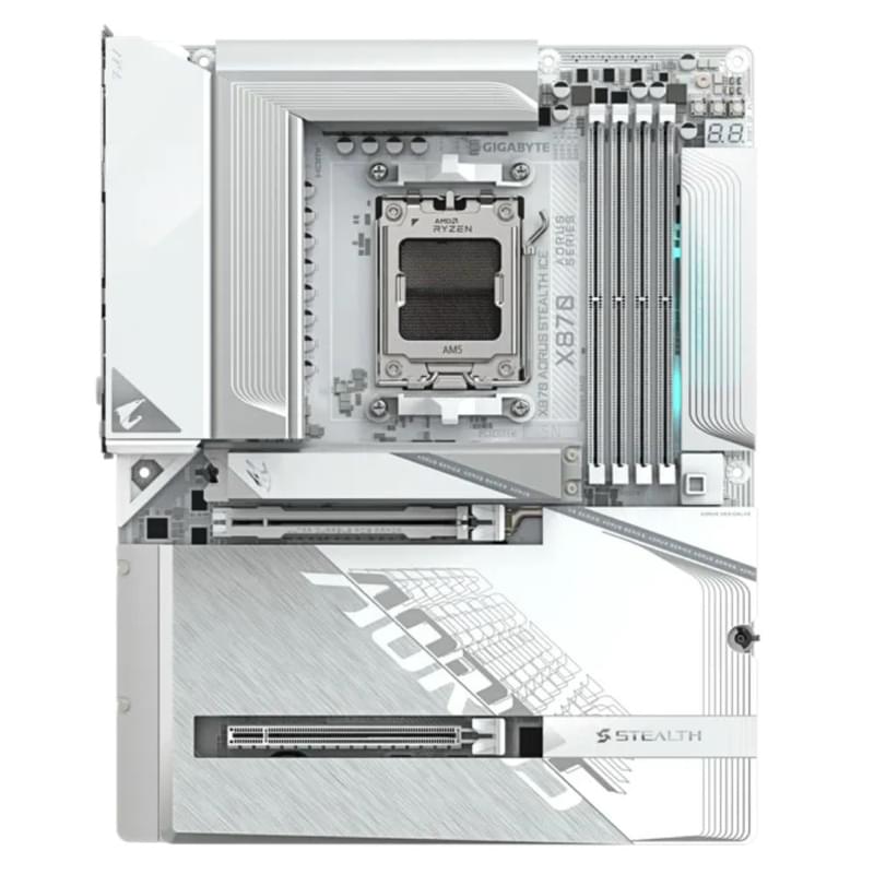 Материнская плата Gigabyte X870 A STEALTH ICE X870 AM5 4DDR5 2xPCI-Ex16 (HDMI) ATX - фото #0, Technodom.kz
