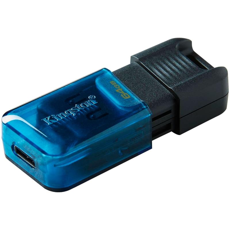 USB Флешка 64GB Kingston DataTraveler USB-C Black (DT80M/64GB) - фото #1, Technodom.kz