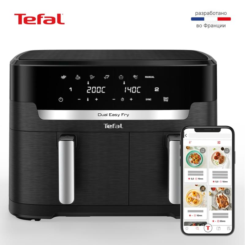 Аэрогриль Tefal Dual Easy Fry XXL EY-9428E0 - фото #11, Technodom.kz