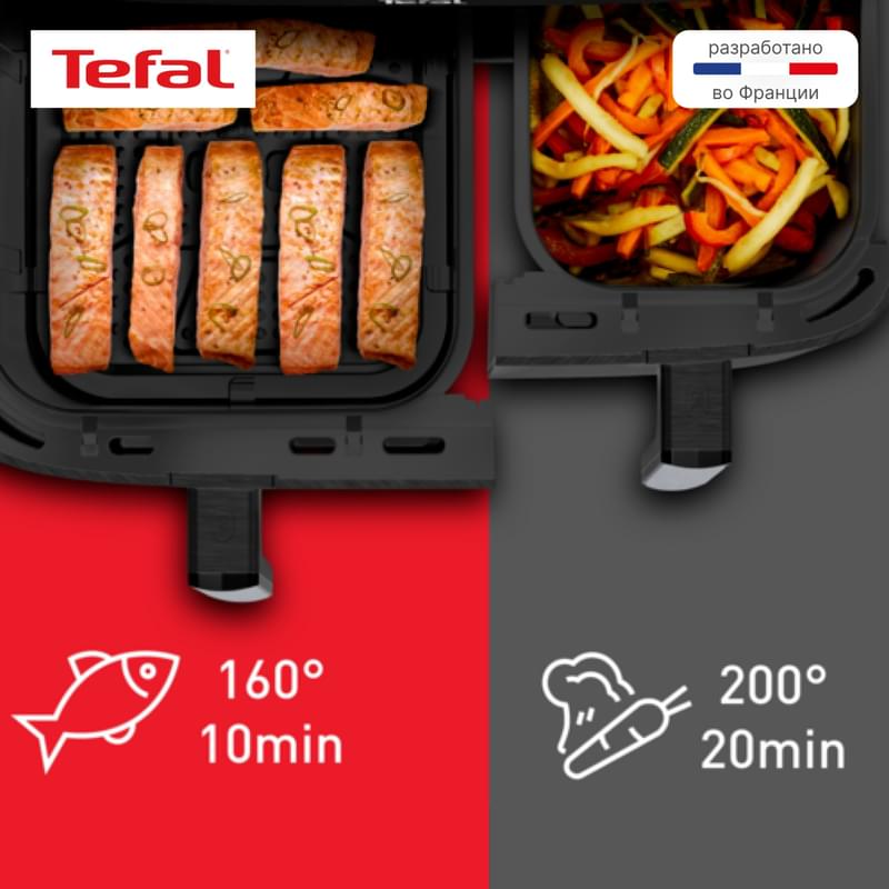 Аэрогриль Tefal Dual Easy Fry XXL EY-9428E0 - фото #14, Technodom.kz