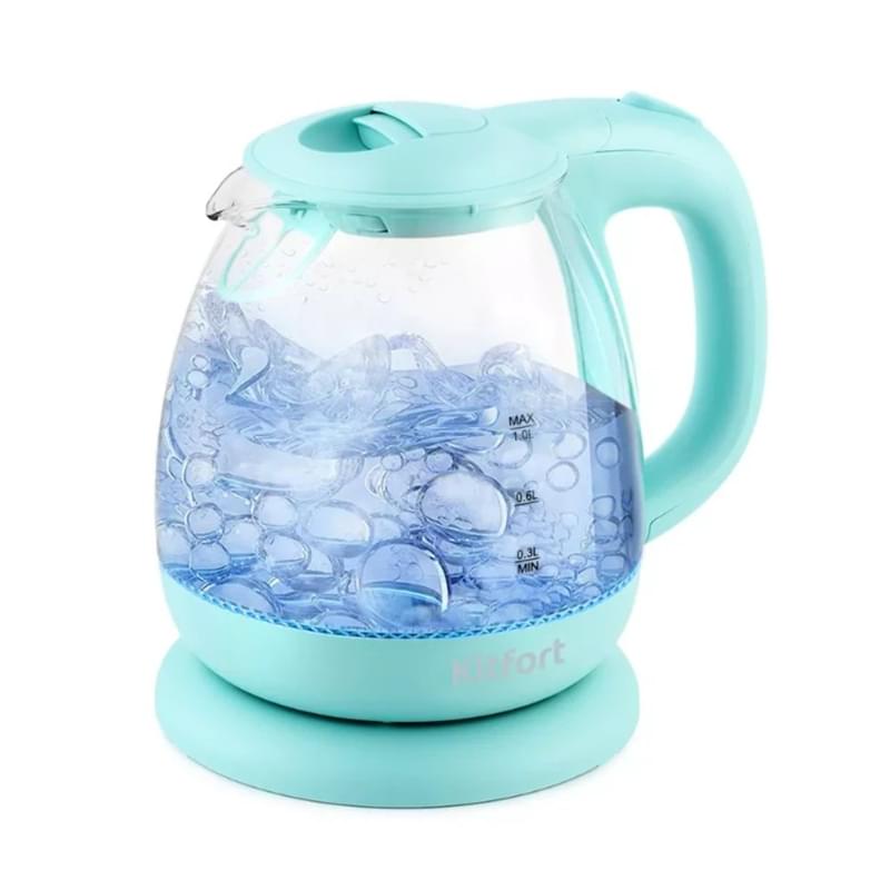 Чайник Kitfort КТ-653-1 голубой - фото #0, Technodom.kz Чайник Kitfort КТ-653-1 голубой - фото #0, Technodom.kz