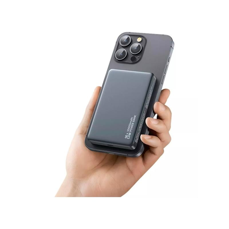 Портативное зарядное устройство USAMS 10000 mAh, Silver (10KCD24203) - фото #1, Technodom.kz