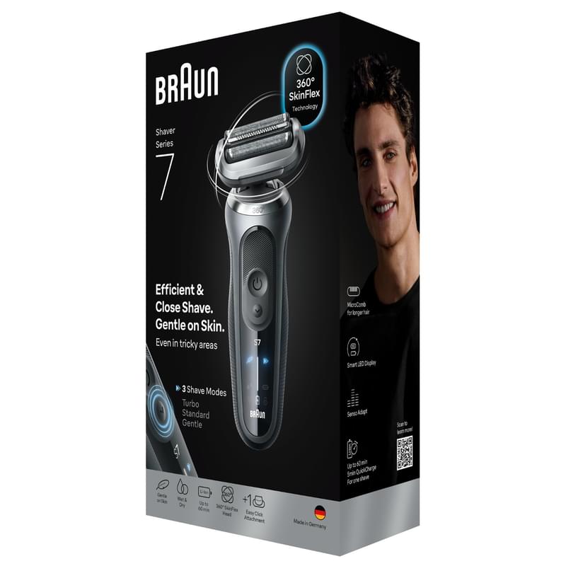 Бритва Braun Series 7 72-G1200s, серая - фото #5, Technodom.kz