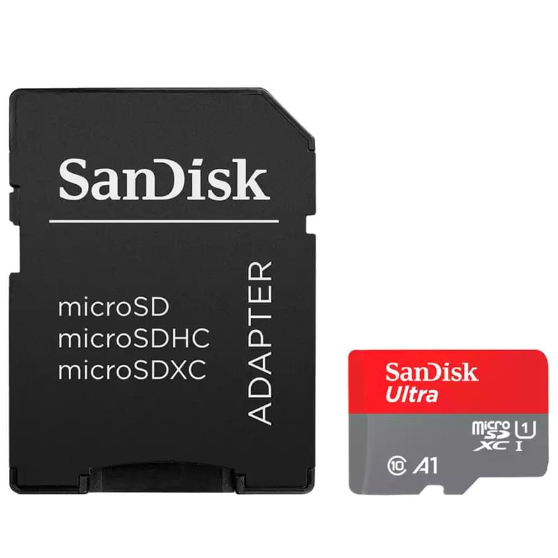 Карта памяти MicroSDXC 256GB Class 10 UHS-I SanDisk (SDSQUAC-256G-GN6MA) - фото #1, Technodom.kz
