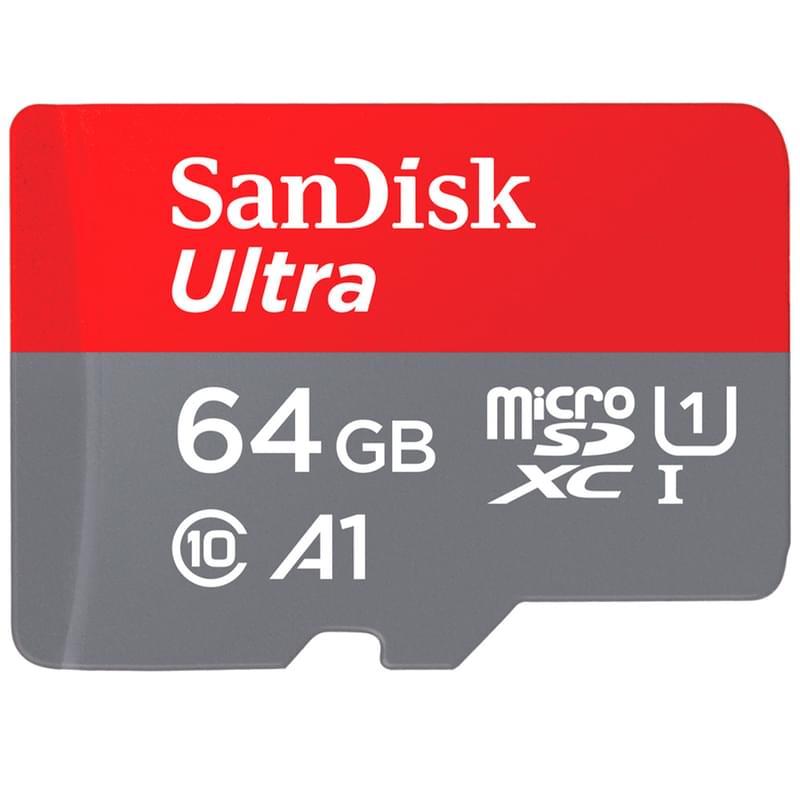 Карта памяти MicroSDXC 64GB Class 10 UHS-I SanDisk (SDSQUAB-064G-GN6MA) - фото #0, Technodom.kz