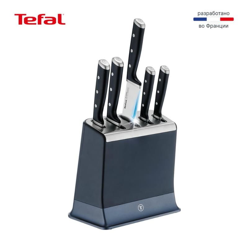 Набор ножей и блок Tefal Ever Sharp PRO K297S644 со встроенной точилкой, 5 ножей + блок - фото #1, Technodom.kz