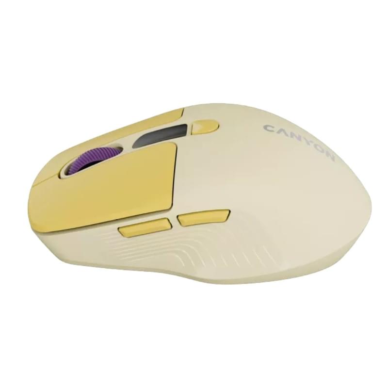 Беспроводная мышь Canyon OnClick 26, желтый - фото #2, Technodom.kz