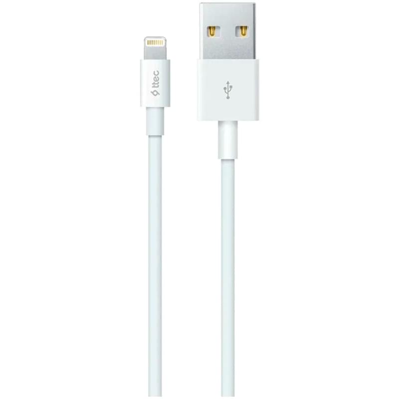 Ttec кабелі USB-A - Lightning, 1 м White (2DK7508B) - фото #0, Technodom.kz