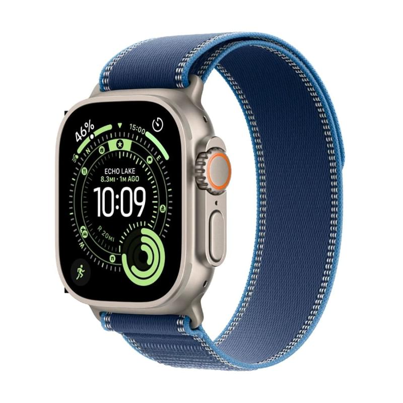 Смарт Часы Apple Watch Ultra 3 GPS + Cellular 49mm Natural Titanium Case with Blue/Bright Blue Trail - фото #0, Technodom.kz